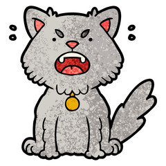 cartoon angry cat