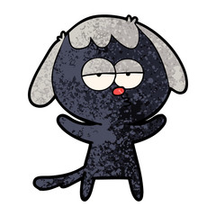 cartoon bored dog