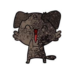 happy little dog cartoon