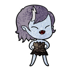 cartoon laughing vampire girl