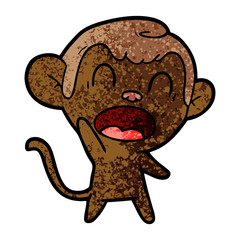 shouting cartoon monkey