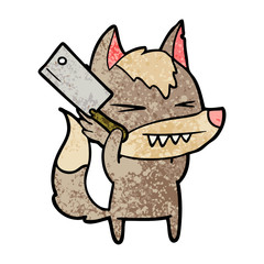 angry wolf cartoon