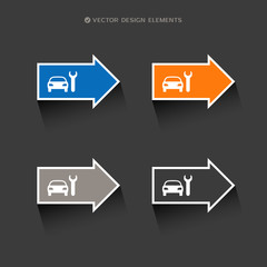 Fototapeta premium Web design of car service icon