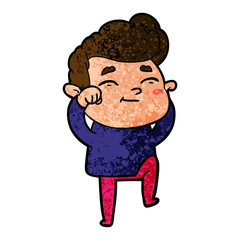 happy cartoon man