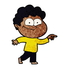 cartoon happy man