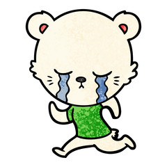 sad little polar bear cartoon