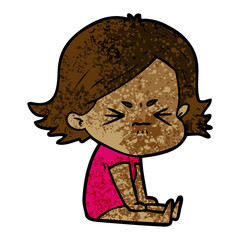 cartoon angry girl