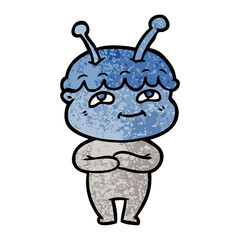 friendly cartoon spaceman