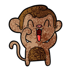 cartoon laughing monkey