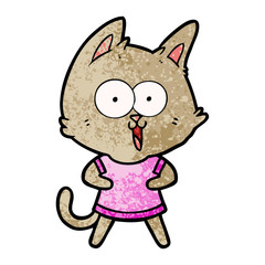 Obraz na płótnie Canvas funny cartoon cat