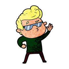 cartoon cool guy