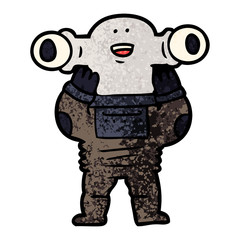 friendly cartoon alien