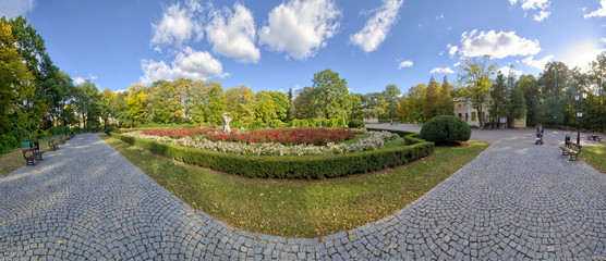 Park Zrodliska in city of Lodz, Poland - obrazy, fototapety, plakaty