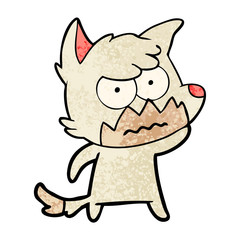 cartoon annoyed fox