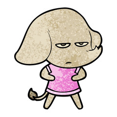 annoyed cartoon elephant
