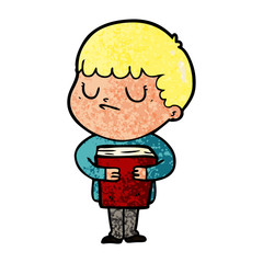 cartoon grumpy boy