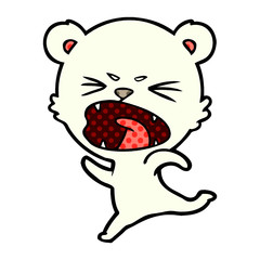 angry polar bear cartoon