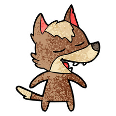 cartoon wolf laughing