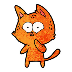cartoon cat considering