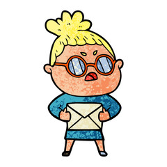 cartoon annoyed woman