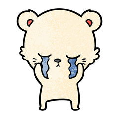 crying cartoon polar bear