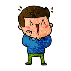 cartoon excited man