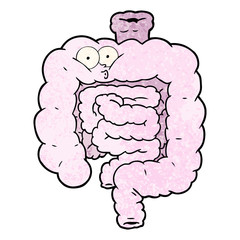 cartoon surprised intestines