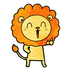 laughing lion cartoon