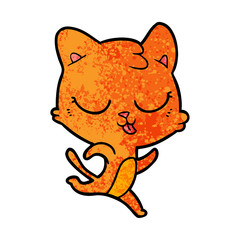 Obraz premium cartoon cat running