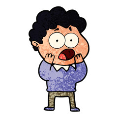 cartoon man gasping in surprise
