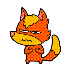 angry fox cartoon character