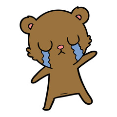 crying bear cartoon character