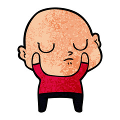 cartoon bald man
