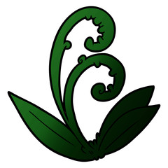 Obraz premium cartoon leaf