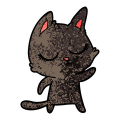calm cartoon cat