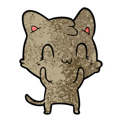 cartoon happy cat