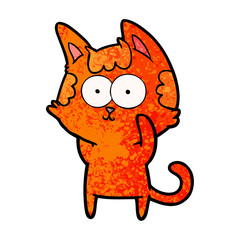 happy cartoon cat