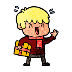 cartoon laughing boy