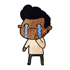 cartoon man crying