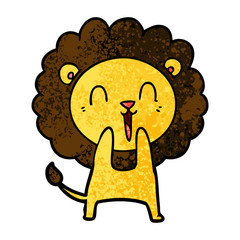 laughing lion cartoon
