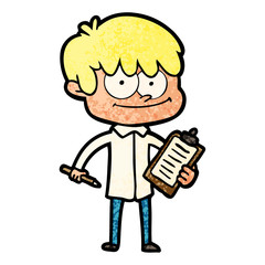 happy cartoon man