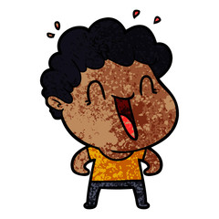 cartoon happy man
