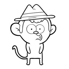 cartoon hooting monkey
