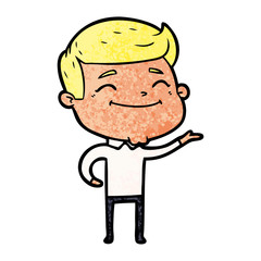 happy cartoon man