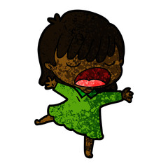 cartoon woman talking loudly