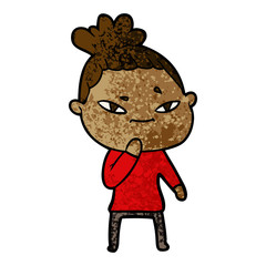 cartoon woman