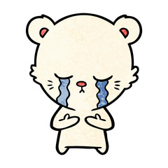 sad little polar bear cartoon
