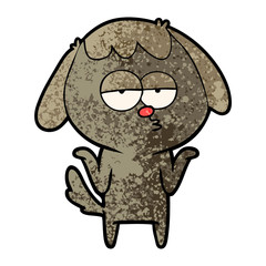 cartoon bored dog