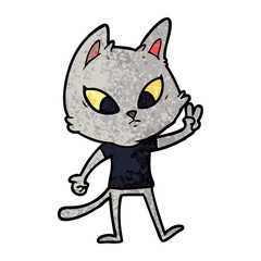 confused cartoon cat