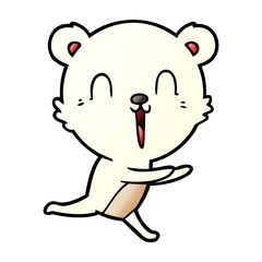 happy polar bear cartoon